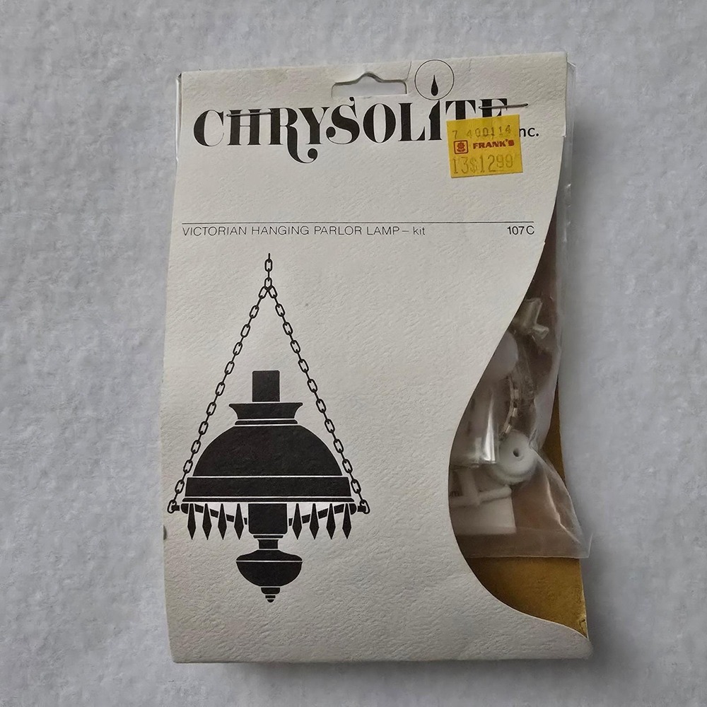 Chrysolite Victorian Hanging Parlor Lamp Kit 107C 1:12 Scale Miniature Vintage
